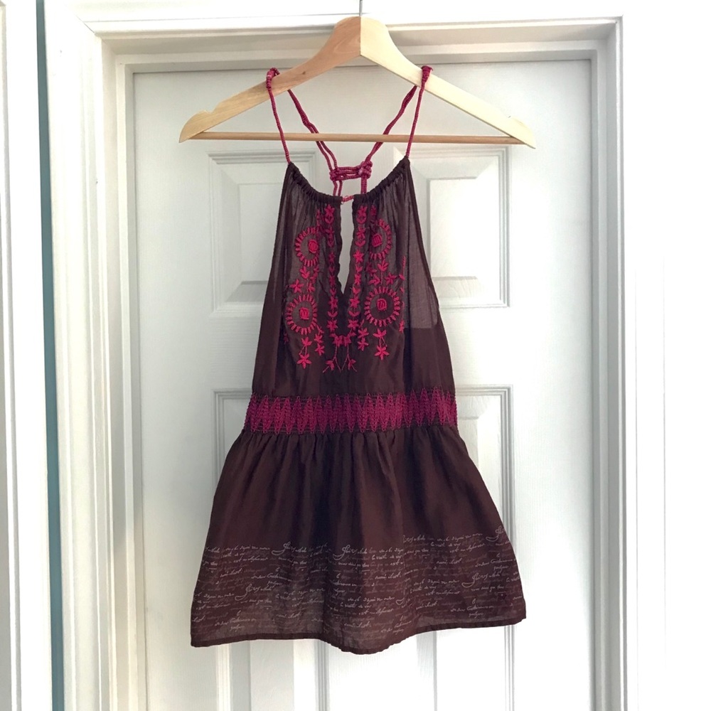 Embroidered Free People summer top